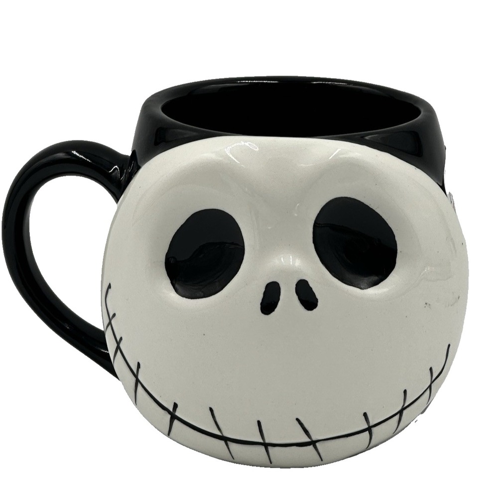 Zrike Disney Nightmare Before Christmas Jack Skellington Mug 18oz Black White